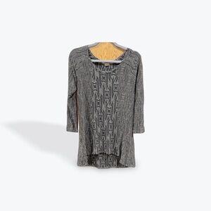 Tianello Small Black Print tunic top